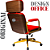 Cadeira Design Office Eames Signature Presidente Dourada com Rodinhas - Anti Risco - Capa em Madeira - Vermelho - Imagem 6