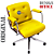 Cadeira Design Office Eames Signature Diretor Cromada com Rodinhas Anti Risco - Capa em Madeira - Amarelo - Imagem 4