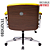 Cadeira Design Office Eames Signature Diretor Cromada com Rodinhas Anti Risco - Capa em Madeira - Amarelo - Imagem 6