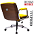 Cadeira Design Office Eames Signature Diretor Cromada com Rodinhas Anti Risco - Capa em Madeira - Amarelo - Imagem 7