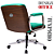 Cadeira Design Office Eames Signature Diretor Cromada com Rodinhas Anti Risco - Capa em Madeira - Verde Água - Imagem 6