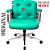 Cadeira Design Office Eames Signature Diretor Cromada com Rodinhas Anti Risco - Capa em Madeira - Verde Água - Imagem 3