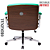 Cadeira Design Office Eames Signature Diretor Cromada com Rodinhas Anti Risco - Capa em Madeira - Verde Água - Imagem 5