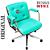 Cadeira Design Office Eames Signature Diretor Cromada com Rodinhas Anti Risco - Capa em Madeira - Verde Água - Imagem 4