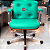 Cadeira Design Office Eames Signature Diretor Cromada com Rodinhas Anti Risco - Capa em Madeira - Verde Água - Imagem 1