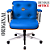 Cadeira Design Office Eames Signature Diretor Cromada com Rodinhas Anti Risco - Capa em Madeira - Azul Bebê - Imagem 4