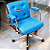 Cadeira Design Office Eames Signature Diretor Cromada com Rodinhas Anti Risco - Capa em Madeira - Azul Bebê - Imagem 1