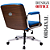 Cadeira Design Office Eames Signature Diretor Cromada com Rodinhas Anti Risco - Capa em Madeira - Azul Bebê - Imagem 7