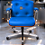 Cadeira Design Office Eames Signature Diretor Cromada com Rodinhas Anti Risco - Capa em Madeira - Azul Bebê - Imagem 2