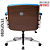 Cadeira Design Office Eames Signature Diretor Cromada com Rodinhas Anti Risco - Capa em Madeira - Azul Bebê - Imagem 6