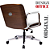 Cadeira Design Office Eames Signature Diretor Cromada com Rodinhas Anti Risco - Capa em Madeira - Branco - Imagem 6
