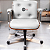 Cadeira Design Office Eames Signature Diretor Cromada com Rodinhas Anti Risco - Capa em Madeira - Branco - Imagem 7