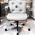 Cadeira Design Office Eames Signature Diretor Cromada com Rodinhas Anti Risco - Capa em Madeira - Branco - Imagem 2