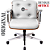 Cadeira Design Office Eames Signature Diretor Cromada com Rodinhas Anti Risco - Capa em Madeira - Branco - Imagem 4