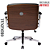 Cadeira Design Office Eames Signature Diretor Cromada com Rodinhas Anti Risco - Capa em Madeira - Marrom Café - Imagem 6