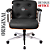 Cadeira Design Office Eames Signature Diretor Cromada com Rodinhas Anti Risco - Capa em Madeira - Marrom Café - Imagem 5