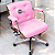 Cadeira Design Office Eames Signature Diretor Cromada com Rodinhas Anti Risco - Capa em Madeira - Rosa Claro - Imagem 1