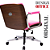Cadeira Design Office Eames Signature Diretor Cromada com Rodinhas Anti Risco - Capa em Madeira - Rosa Claro - Imagem 5