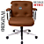 Cadeira Design Office Eames Signature Diretor Cromada com Rodinhas Anti Risco - Capa em Madeira - Caramelo - Imagem 9