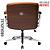 Cadeira Design Office Eames Signature Diretor Cromada com Rodinhas Anti Risco - Capa em Madeira - Caramelo - Imagem 3