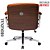 Cadeira Design Office Eames Signature Diretor Cromada com Rodinhas Anti Risco - Capa em Madeira - Caramelo - Imagem 8