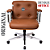 Cadeira Design Office Eames Signature Diretor Cromada com Rodinhas Anti Risco - Capa em Madeira - Caramelo - Imagem 5