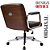 Cadeira Design Office Eames Signature Diretor Cromada com Rodinhas Anti Risco - Capa em Madeira - Cinza Escuro - Imagem 6