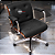 Cadeira Design Office Eames Signature Diretor Cromada com Rodinhas Anti Risco - Capa em Madeira - Cinza Escuro - Imagem 1