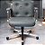 Cadeira Design Office Eames Signature Diretor Cromada com Rodinhas Anti Risco - Capa em Madeira - Cinza Claro - Imagem 2