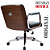 Cadeira Design Office Eames Signature Diretor Cromada com Rodinhas Anti Risco - Capa em Madeira - Cinza Claro - Imagem 6