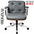 Cadeira Design Office Eames Signature Diretor Cromada com Rodinhas Anti Risco - Capa em Madeira - Cinza Claro - Imagem 5