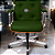 Cadeira Design Office Eames Signature Diretor Cromada com Rodinhas Anti Risco - Capa em Madeira - Verde Escuro - Imagem 2