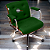 Cadeira Design Office Eames Signature Diretor Cromada com Rodinhas Anti Risco - Capa em Madeira - Verde Escuro - Imagem 1