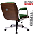 Cadeira Design Office Eames Signature Diretor Cromada com Rodinhas Anti Risco - Capa em Madeira - Verde Escuro - Imagem 6