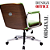Cadeira Design Office Eames Signature Diretor Cromada com Rodinhas Anti Risco - Capa em Madeira - Verde Limão - Imagem 6