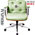 Cadeira Design Office Eames Signature Diretor Cromada com Rodinhas Anti Risco - Capa em Madeira - Verde Limão - Imagem 3
