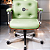 Cadeira Design Office Eames Signature Diretor Cromada com Rodinhas Anti Risco - Capa em Madeira - Verde Limão - Imagem 2