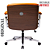 Cadeira Design Office Eames Signature Diretor Cromada com Rodinhas Anti Risco - Capa em Madeira - Laranja - Imagem 6