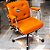 Cadeira Design Office Eames Signature Diretor Cromada com Rodinhas Anti Risco - Capa em Madeira - Laranja - Imagem 1