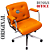 Cadeira Design Office Eames Signature Diretor Cromada com Rodinhas Anti Risco - Capa em Madeira - Laranja - Imagem 3