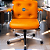 Cadeira Design Office Eames Signature Diretor Cromada com Rodinhas Anti Risco - Capa em Madeira - Laranja - Imagem 2