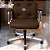 Cadeira Design Office Eames Signature Diretor Cromada com Rodinhas Anti Risco - Capa em Madeira - Marrom - Imagem 2