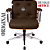 Cadeira Design Office Eames Signature Diretor Cromada com Rodinhas Anti Risco - Capa em Madeira - Marrom - Imagem 4