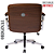 Cadeira Design Office Eames Signature Diretor Cromada com Rodinhas Anti Risco - Capa em Madeira - Marrom - Imagem 6