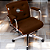 Cadeira Design Office Eames Signature Diretor Cromada com Rodinhas Anti Risco - Capa em Madeira - Marrom - Imagem 1