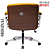 Cadeira Design Office Eames Signature Diretor Cromada com Rodinhas Anti Risco - Capa em Madeira - Amarelo Mostarda - Imagem 4