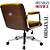 Cadeira Design Office Eames Signature Diretor Cromada com Rodinhas Anti Risco - Capa em Madeira - Amarelo Mostarda - Imagem 5