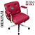 Cadeira Design Office Eames Signature Diretor Cromada com Rodinhas Anti Risco - Capa em Madeira - Rosa Pink - Imagem 3