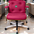Cadeira Design Office Eames Signature Diretor Cromada com Rodinhas Anti Risco - Capa em Madeira - Rosa Pink - Imagem 2