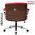 Cadeira Design Office Eames Signature Diretor Cromada com Rodinhas Anti Risco - Capa em Madeira - Rosa Pink - Imagem 5